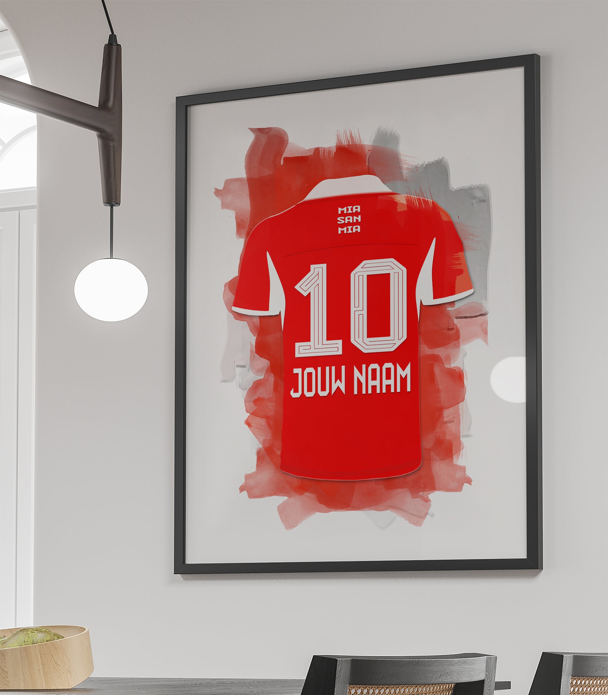 Bayeren Munchen ingelijste poster met naam