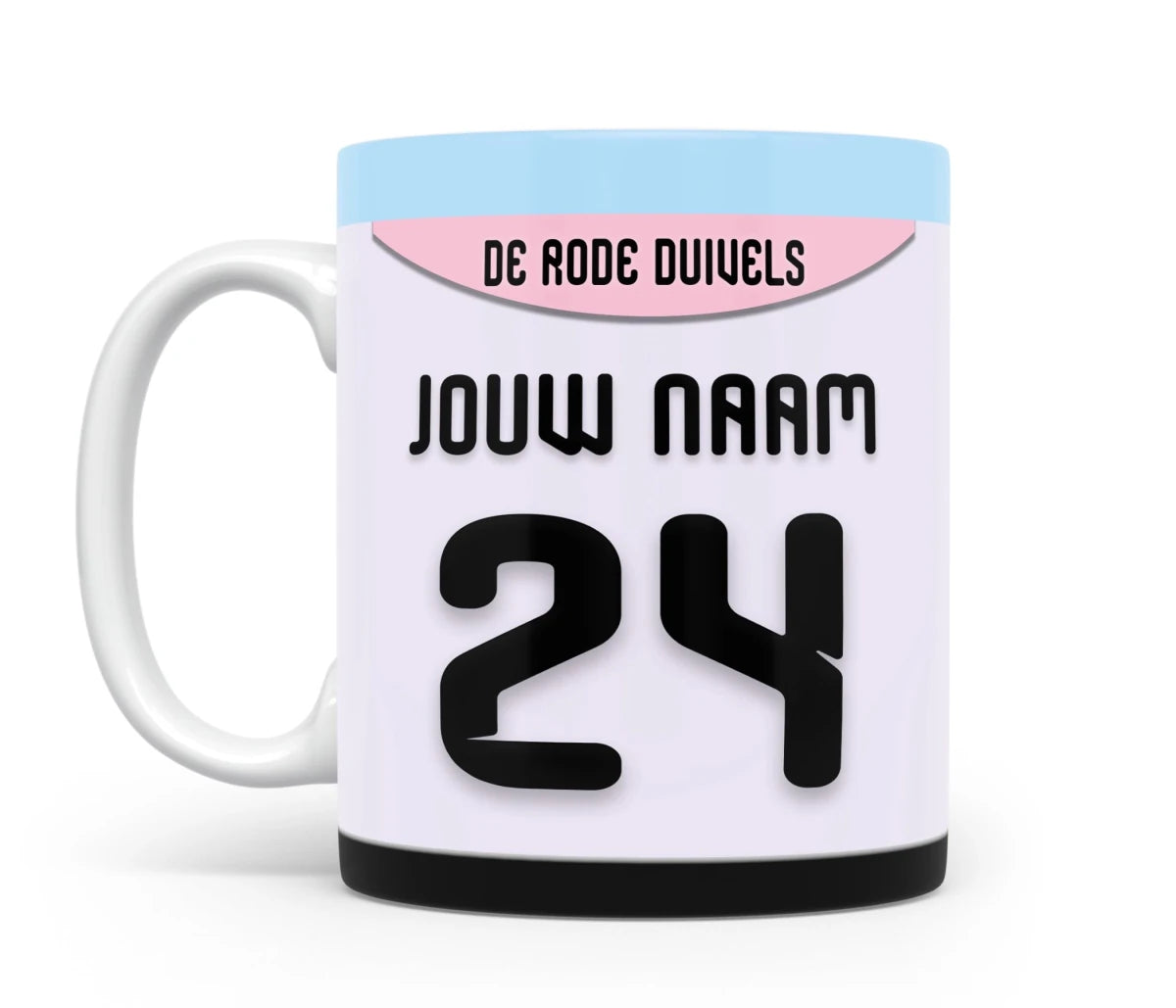De Rode Duivels Voetbal Mok Met Eigen Naam Voetbal Cadeau WK 2026