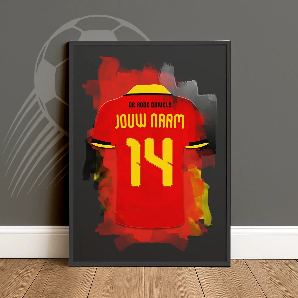 Belgisch Voetbal Elftal Voetbal Poster Met Naam Cadeau Jongenskamer