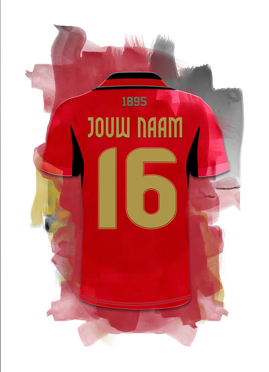 België voetbal elftal wanddecoratie - Losse poster - Voetbal fan cadeau