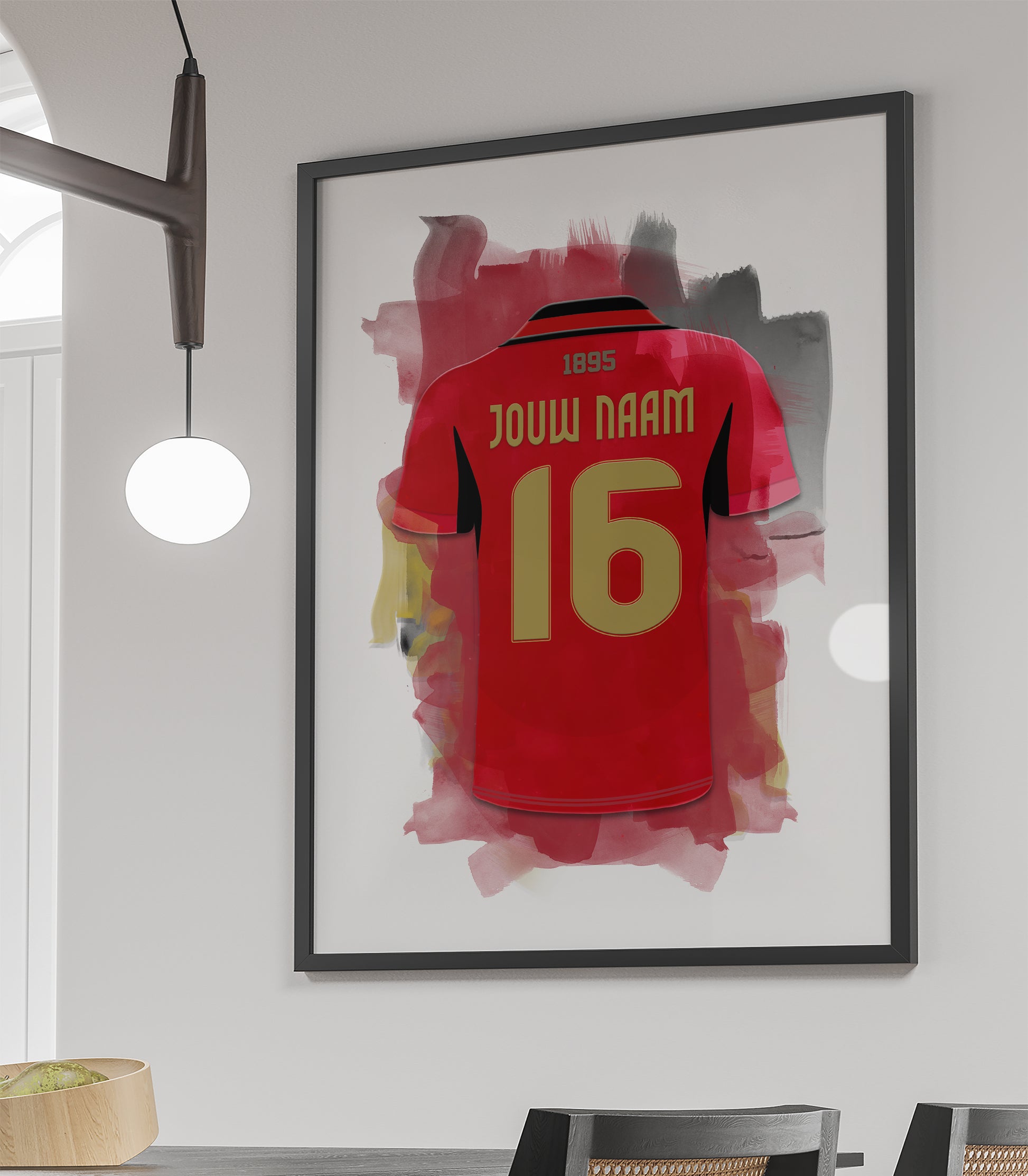 België voetbal elftal wanddecoratie - Ingelijste poster - Voetbal fan cadeau