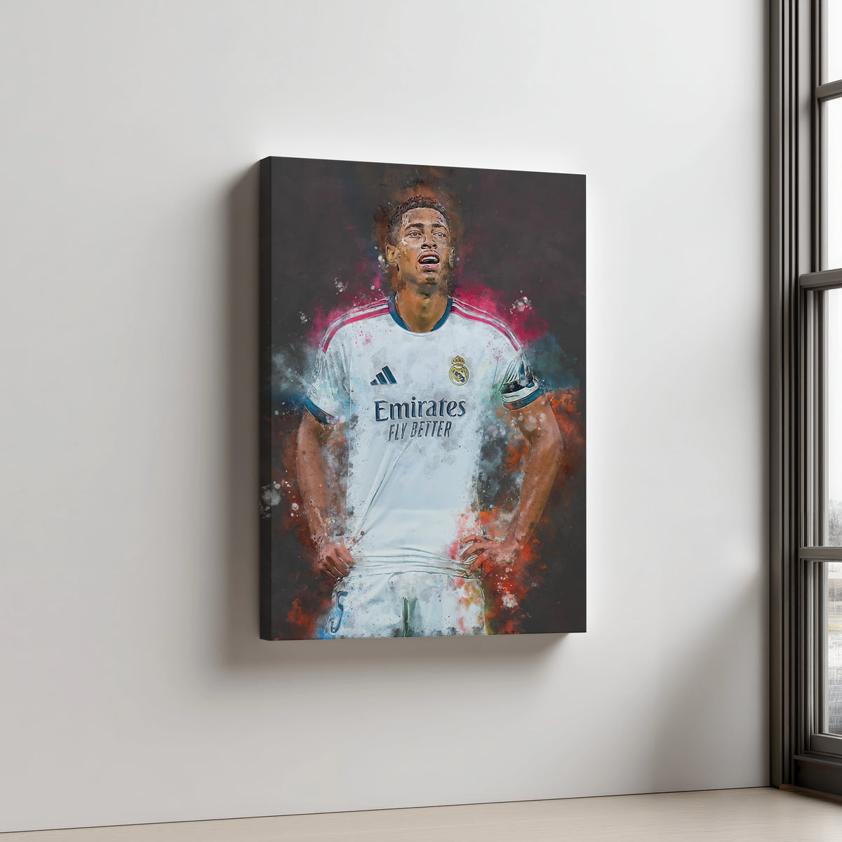 Bellingham Voetbal Wanddecoratie Canvas Aluminium Dibond