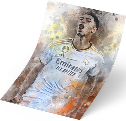 Jude Bellingham voetbal poster - Losse poster - Voetbal fan cadeau