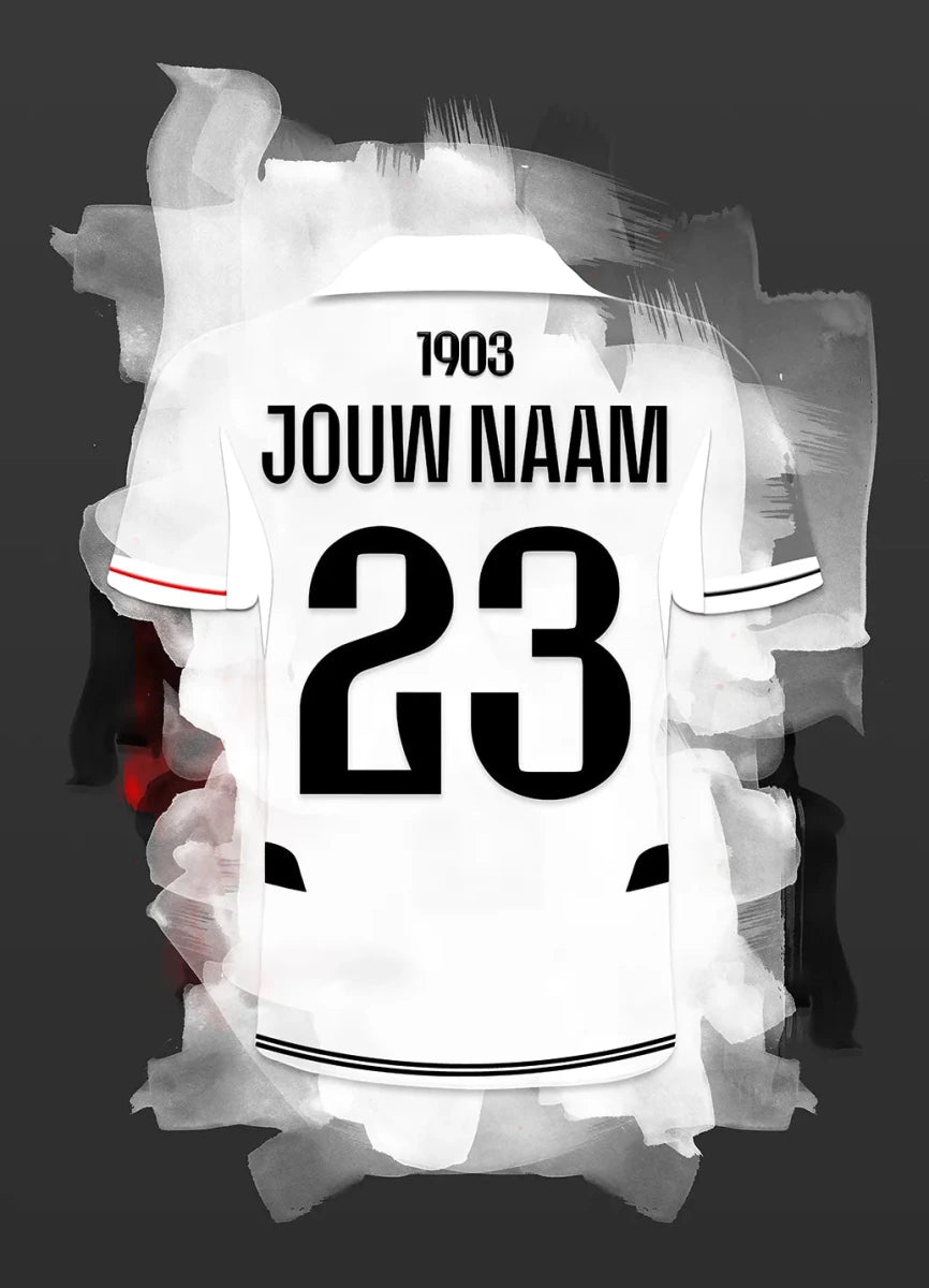 Beşiktaş JK Voetbal Poster Met Eigen Naam Personalisatie Jongenskamer