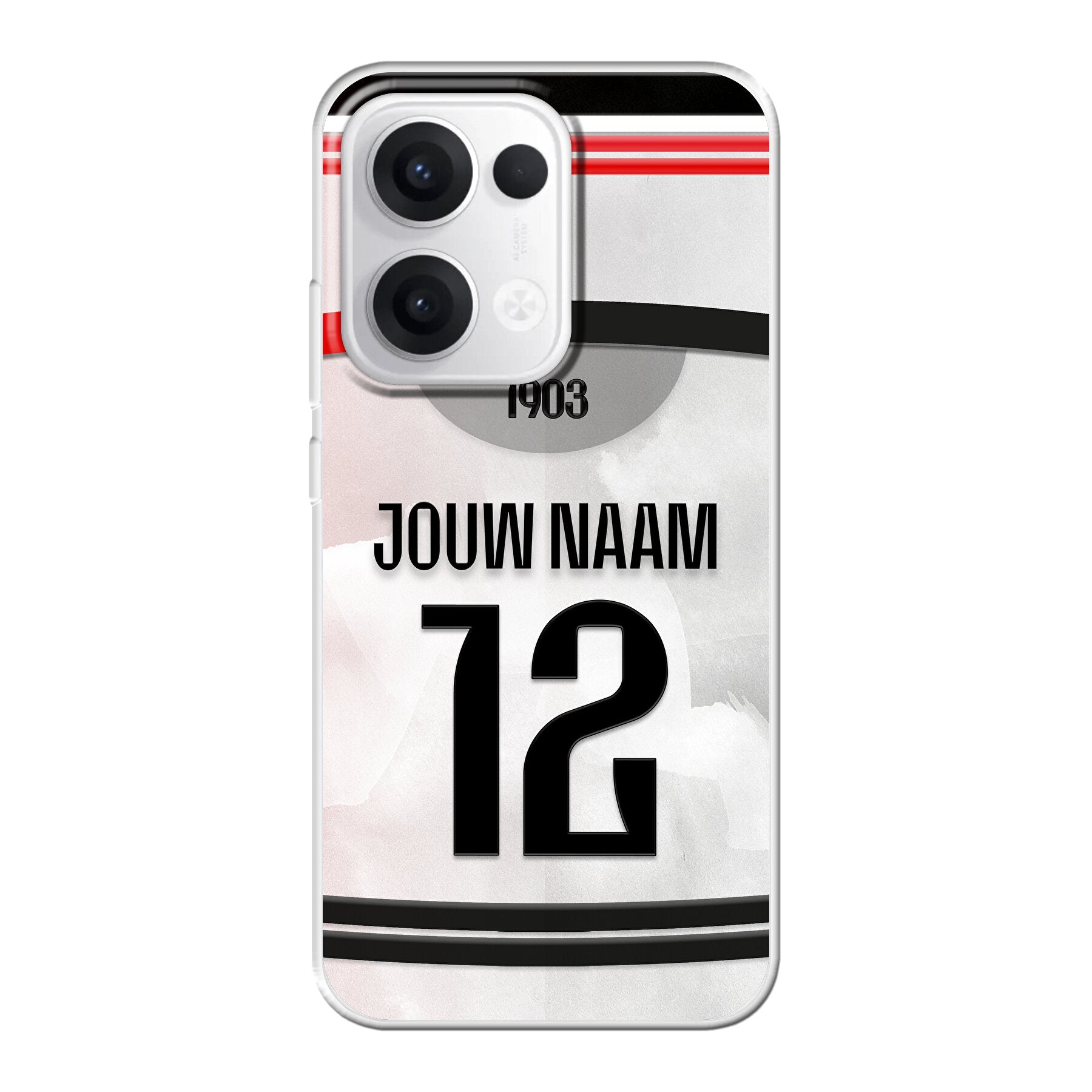 Besiktas telefoonhoesje met naam - Oppo Reno - Voetbal fan kado