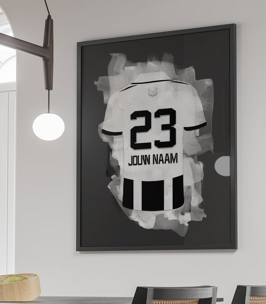 Besiktas ingelijste poster met eigen naam en rugnummer - Besiktas poster met personalisatie