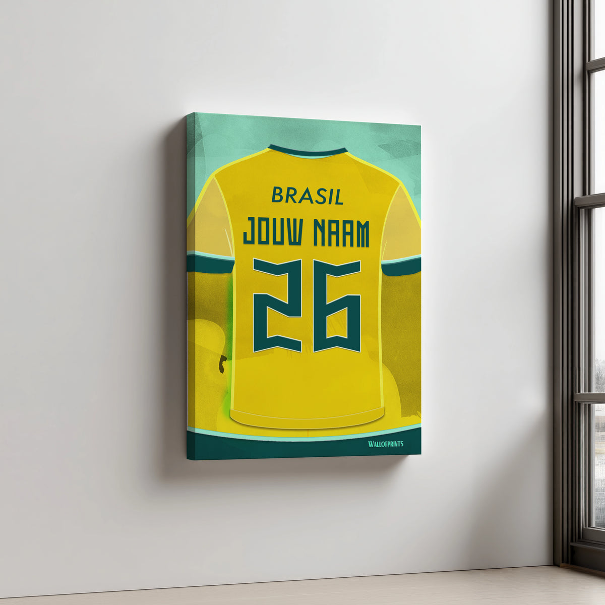 Brazilië Voetbalelftal Wanddecoratie Aluminium Dibond