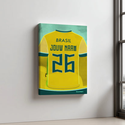 Brazilië Voetbalelftal Wanddecoratie Aluminium Dibond