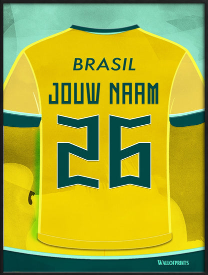 Braziliaans Voetbalelftal Wanddecoratie Gepersonaliseerd