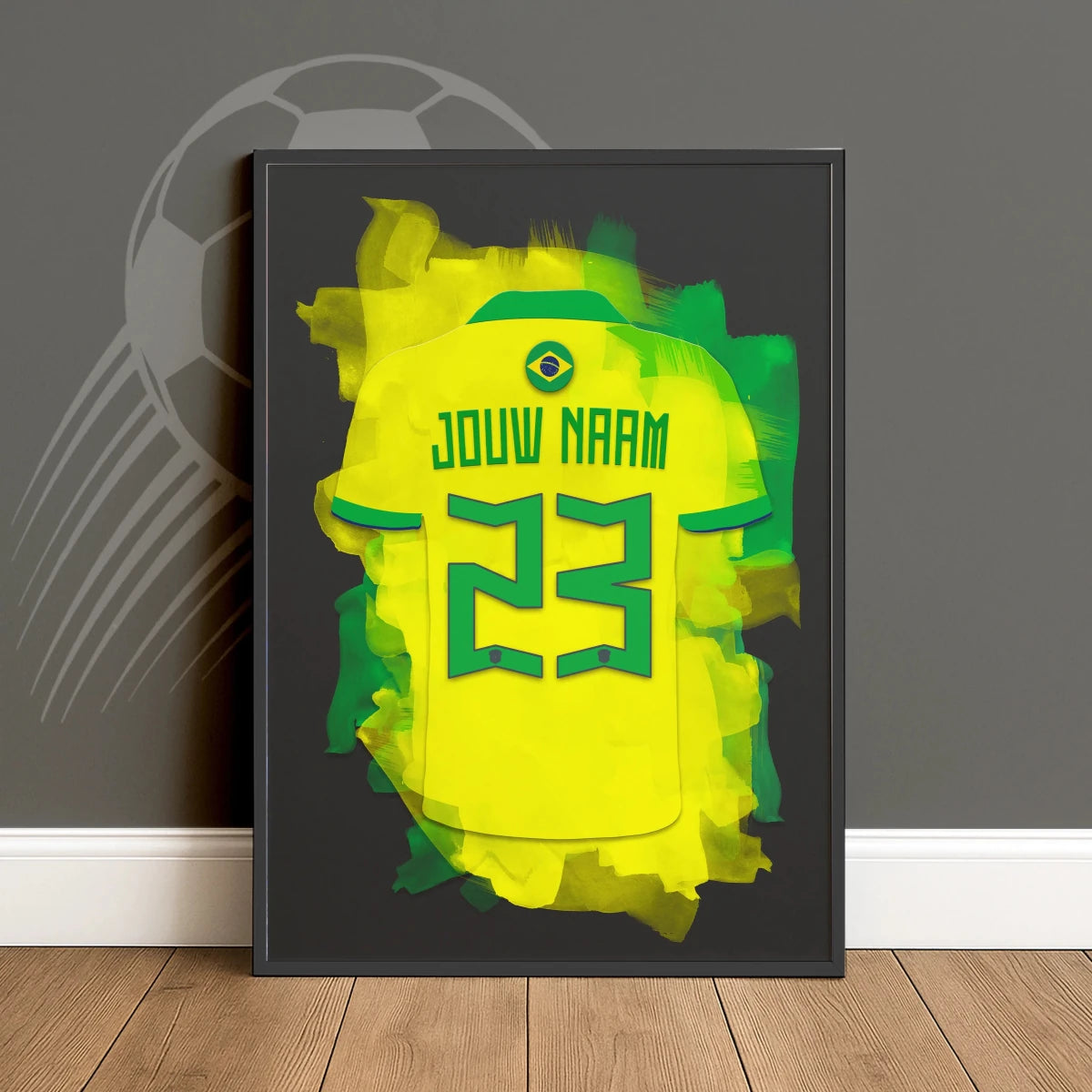 Gepersonaliseerde Braziliaans Elftal Voetbal Poster