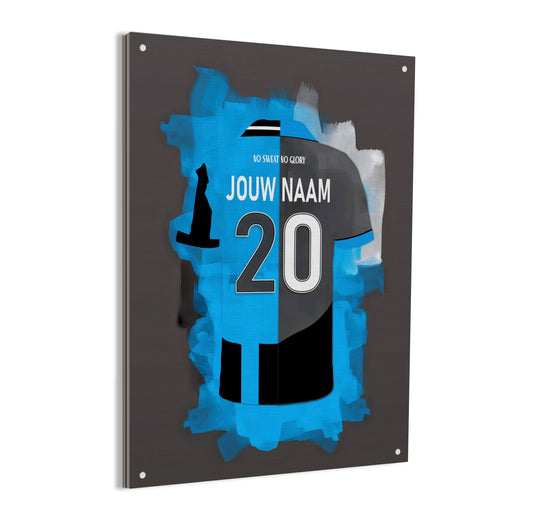 Club Brugge dibond butler finish - Voetbal cadeau wanddecoratie