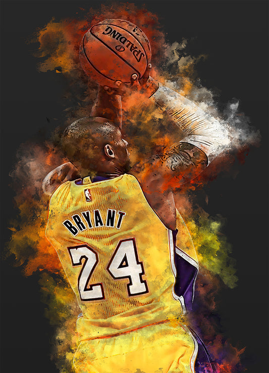Sportposter Kobe Bryant in LA Lakers tenue