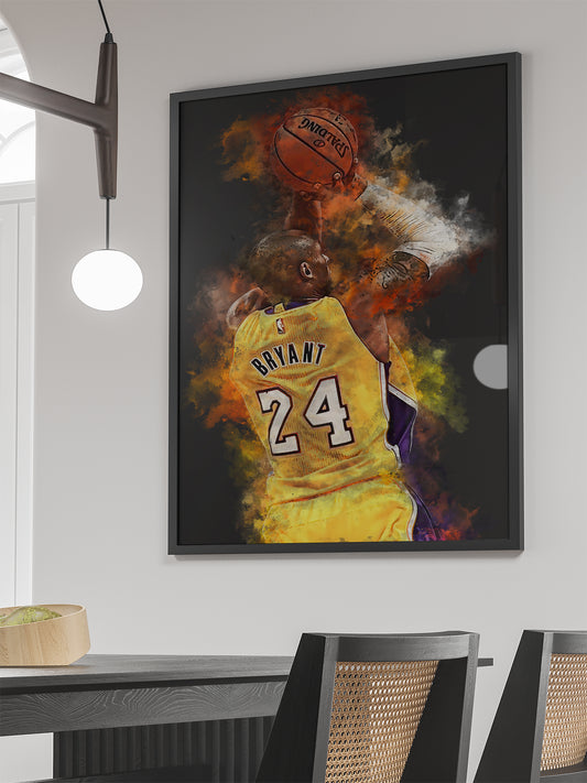 Sportposter Kobe Bryant in LA Lakers tenue
