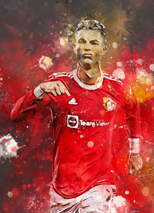 Cristiano Ronaldo wanddecoratie - Man United - Losse poster - Voetbal fan cadeau
