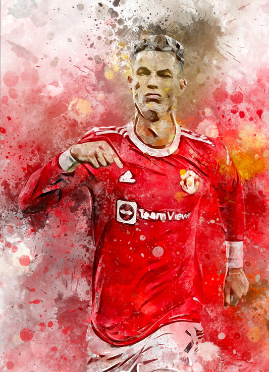 Cristiano Ronaldo wanddecoratie - Man United - Losse poster - Voetbal fan cadeau