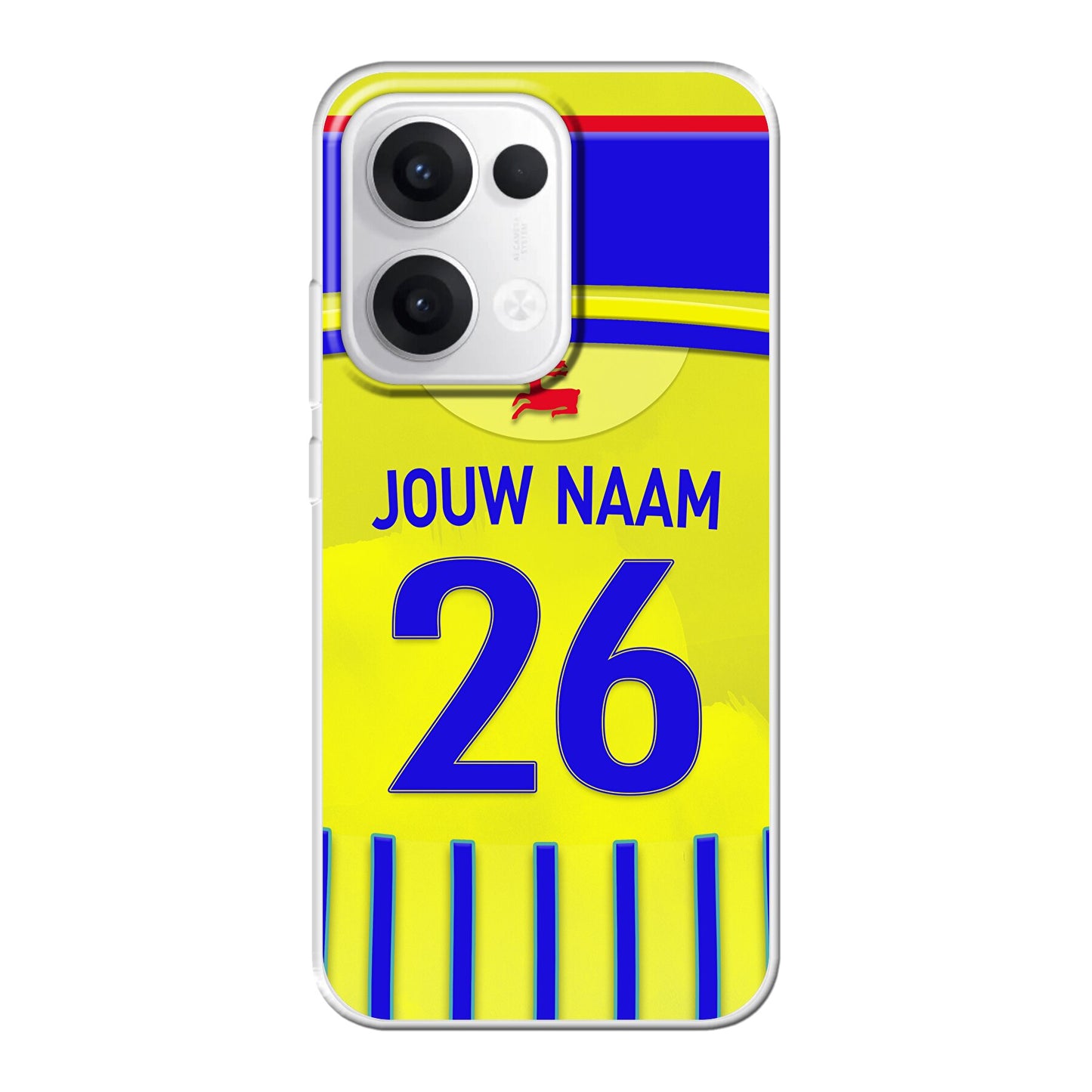 SC Cambuur telefoonhoesje met naam - Oppo Reno - Voetbal fan kado