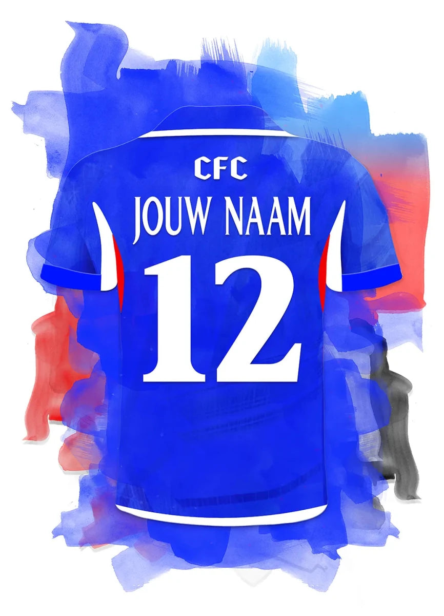 Chelsea FC Voetbal Poster Met Naam