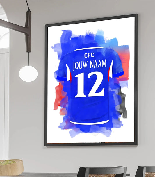 Chelsea FC Voetbal Muurdecoratie Met Personalisatie