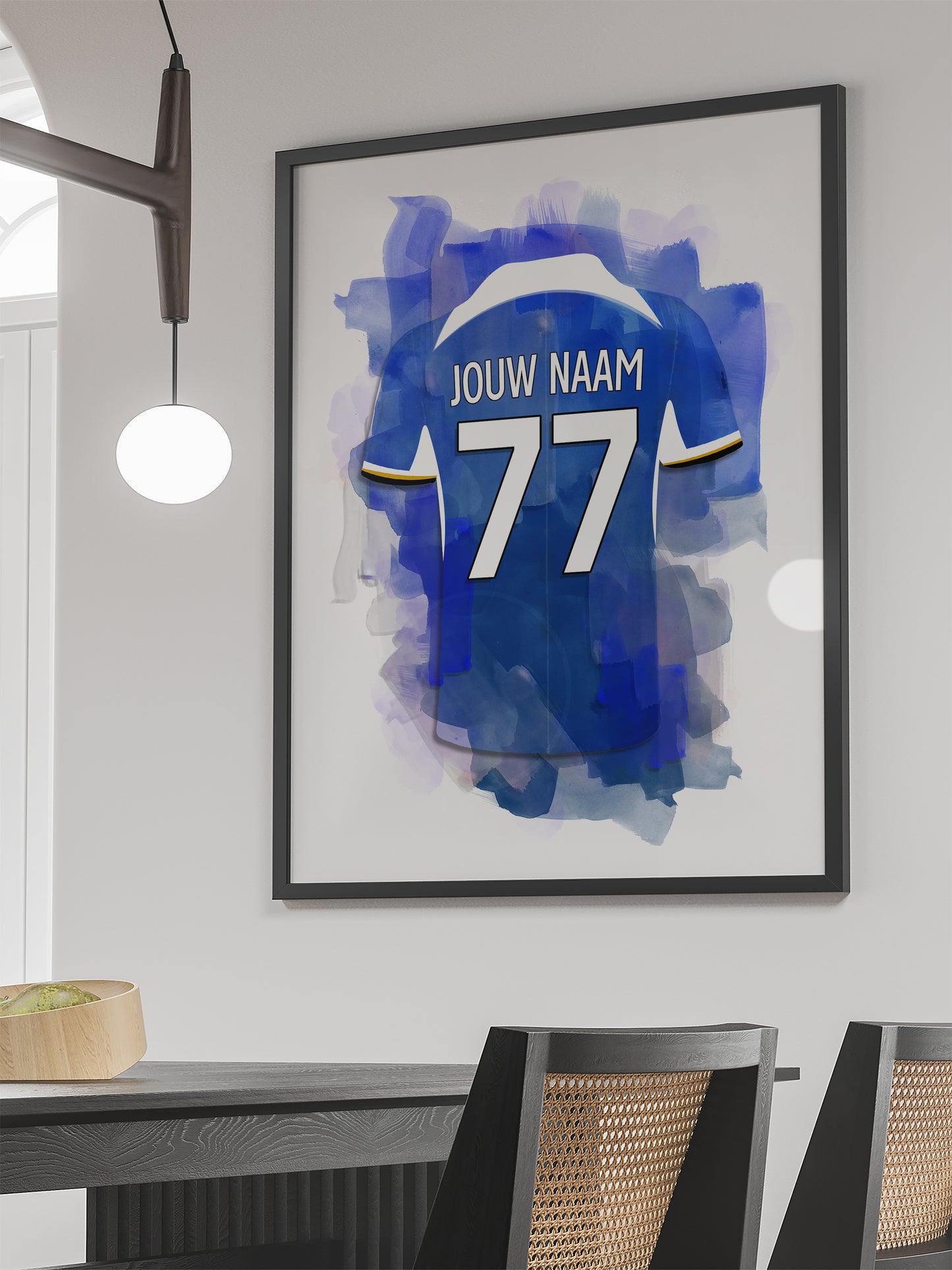Chelsea football poster - with your own name and shirt number