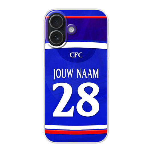 Chelsea FC voetbal telefoonhoesje met naam - Apple iPhone 
