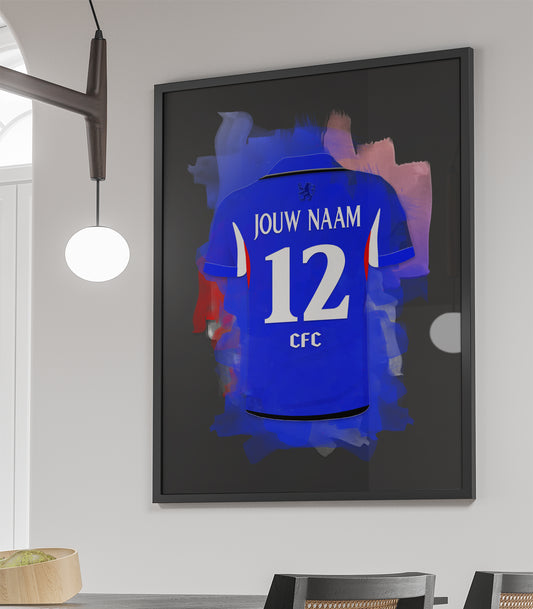 Chelsea wanddecoratie - ingelijste poster met naam
