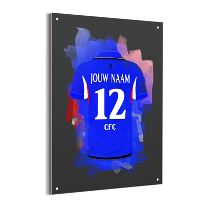 Chelsea wanddecoratie - aluminium dibond poster met naam