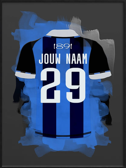 Club Brugge Voetbal Poster Gepersonaliseerd Voetbal Cadeau