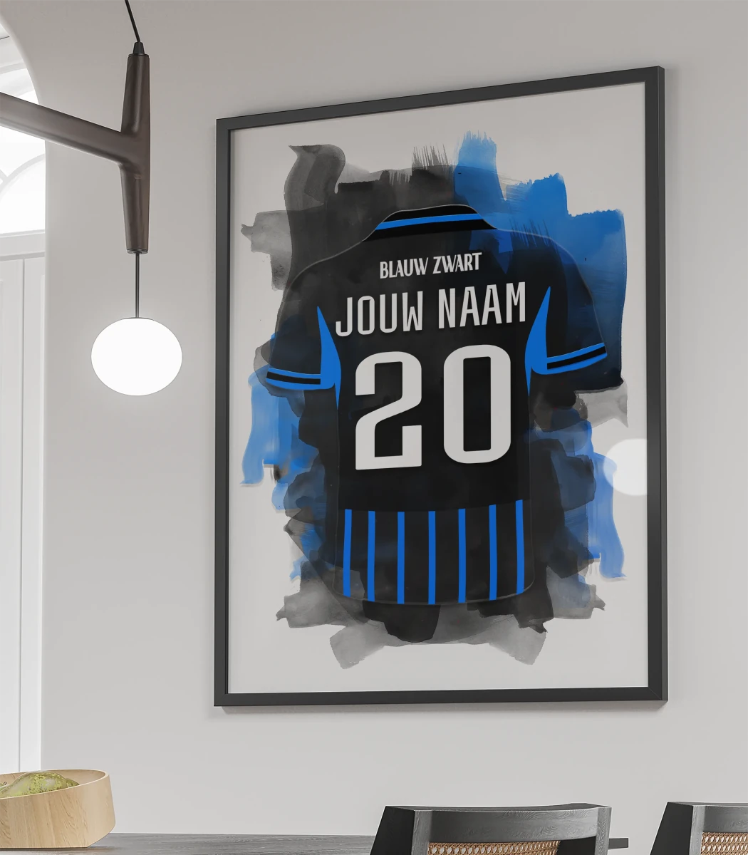 Club Brugge Voetbal Poster Met Personalisatie Jongenskamer