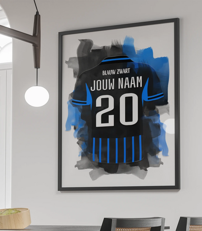 Club Brugge Voetbal Poster Met Personalisatie Jongenskamer