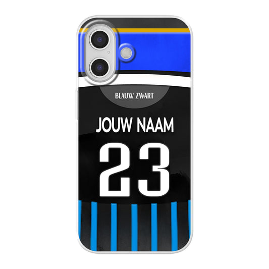 Club Brugge telefoonhoesje met naam - Apple iPhone voetbal telefoonhoesje - Club Brugge fan kado