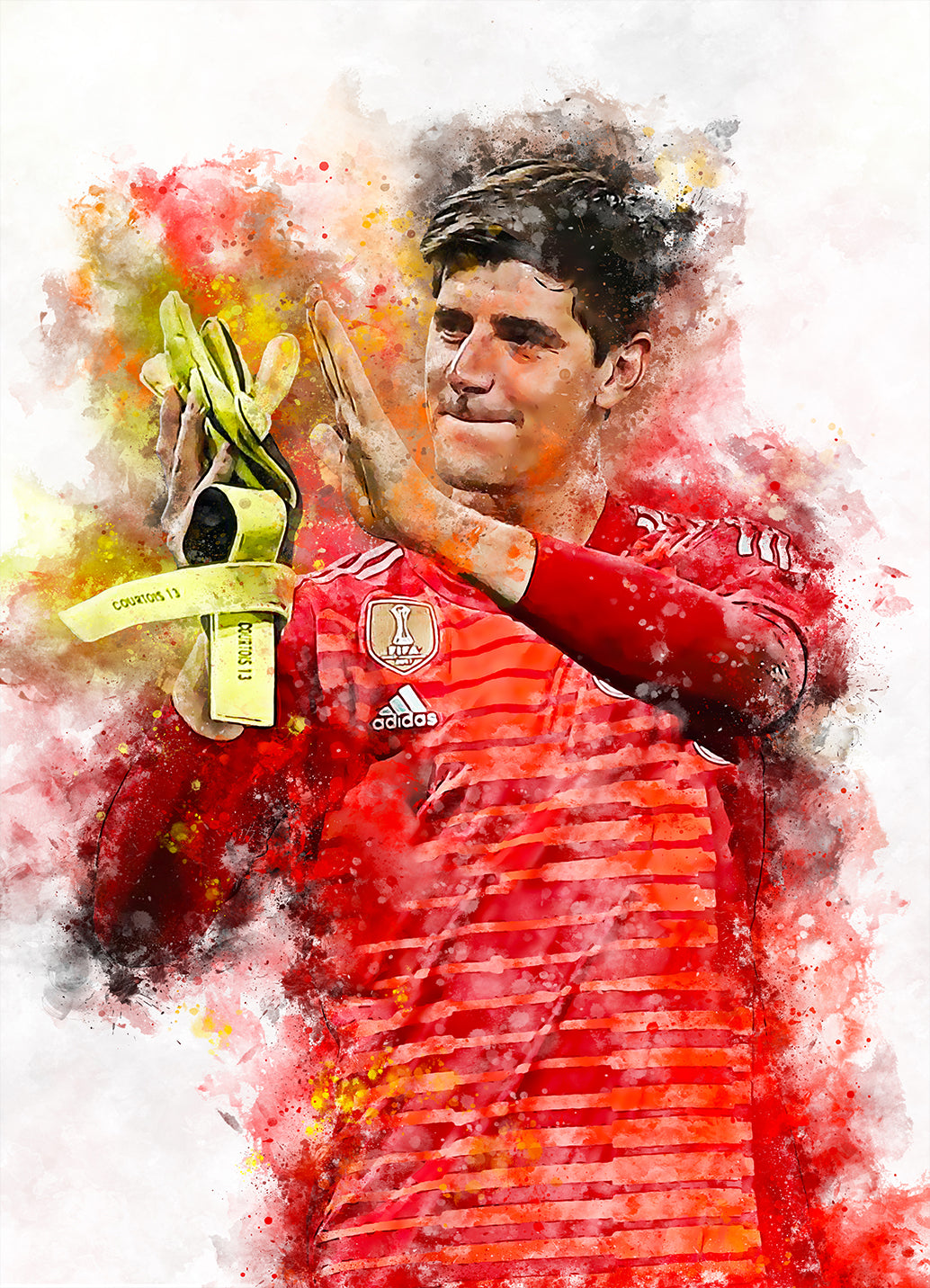 Courtois voetbal poster