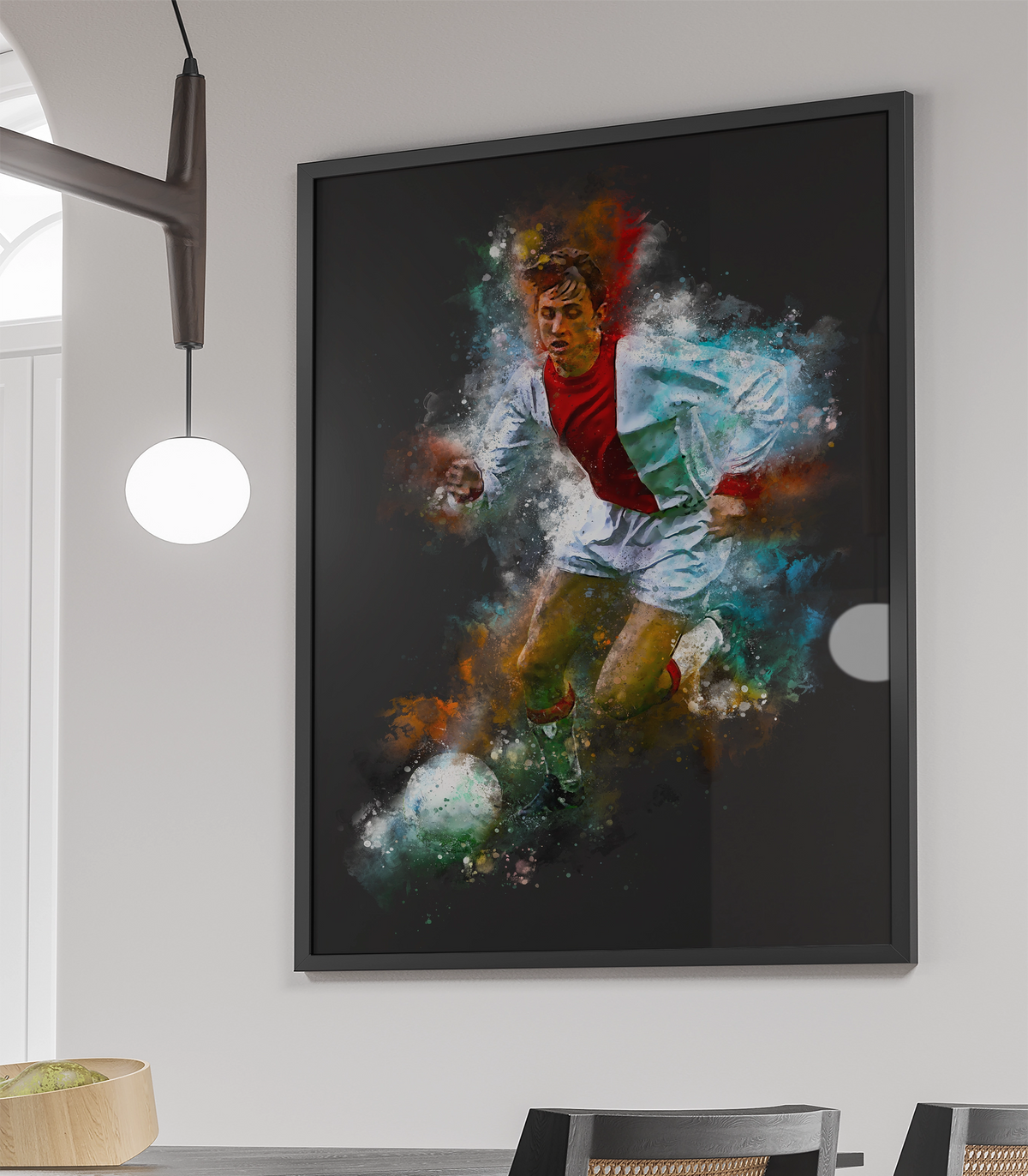 Cruijff Voetbal Wanddecoratie Poster Met Lijst