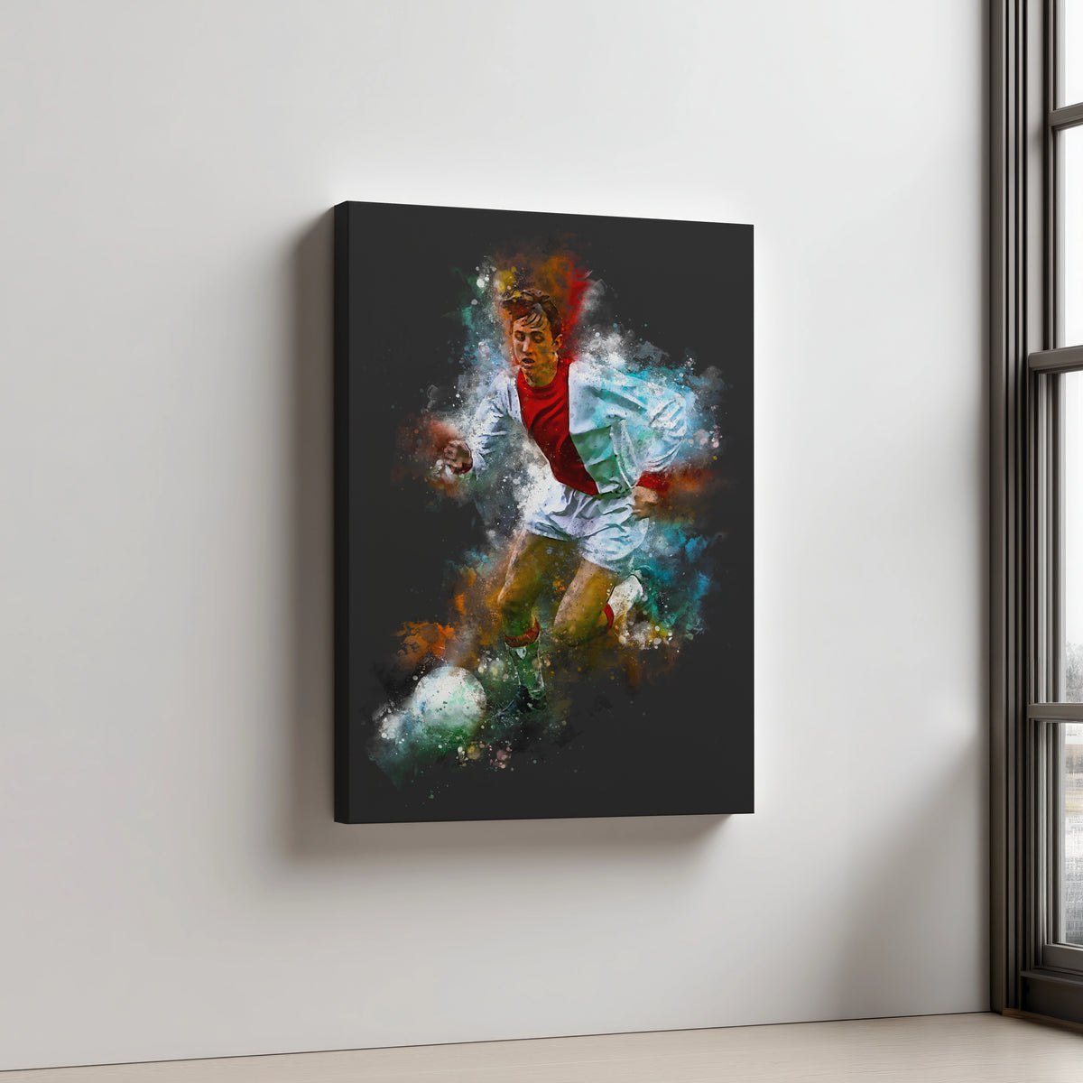 Cruijff Voetbal Wanddecoratie Canvas Mancave Cadeau