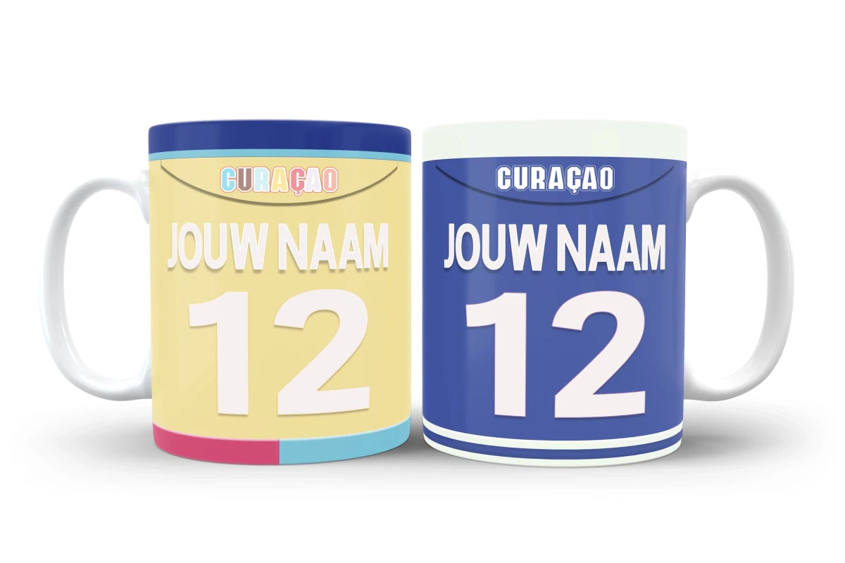 Curaçao Drink Mok WK 2026 Voetbal Cadeau Met Personalisatie