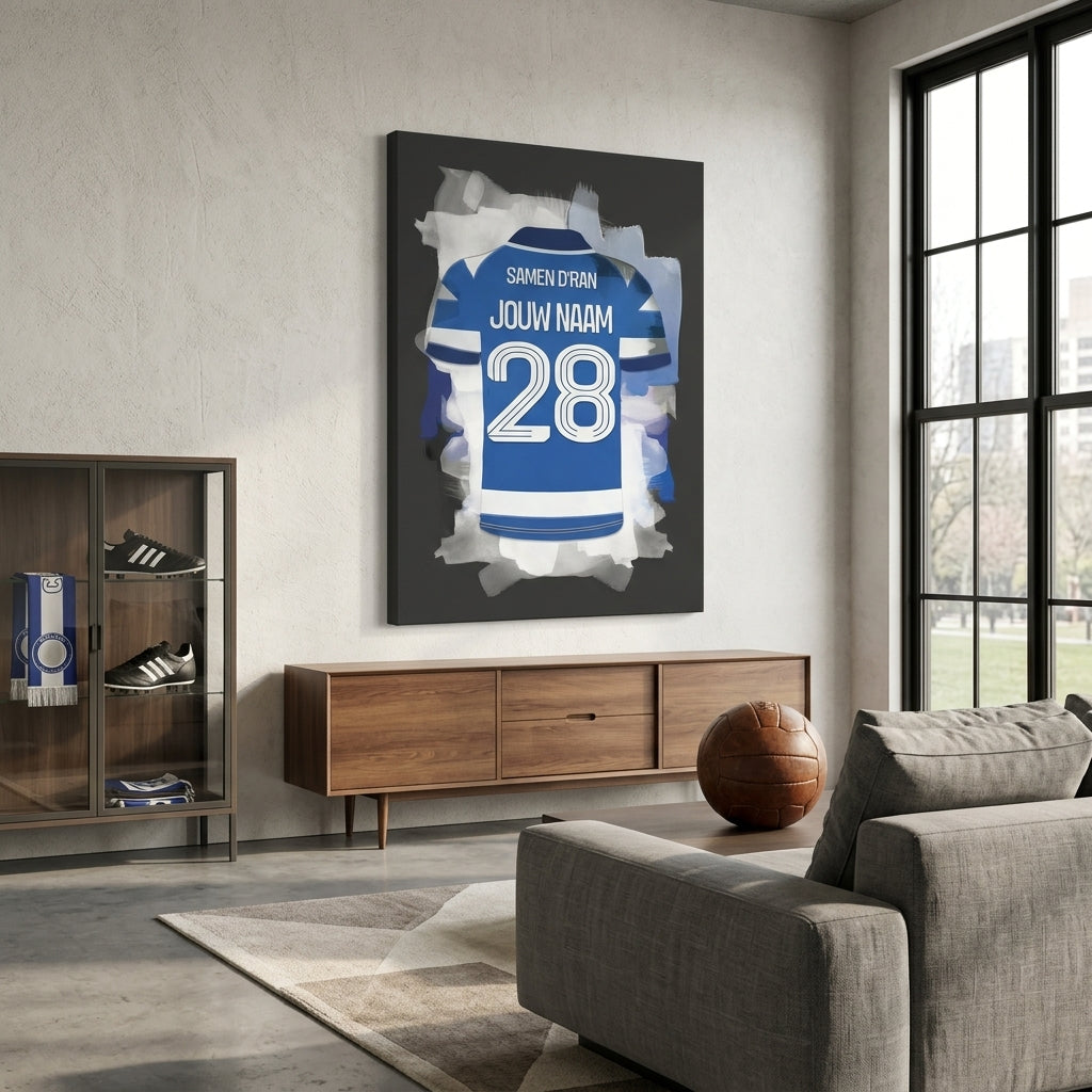 De Graafschap Canvas Muurdecoratie Met Eigen Naam Voetbal Cadeau