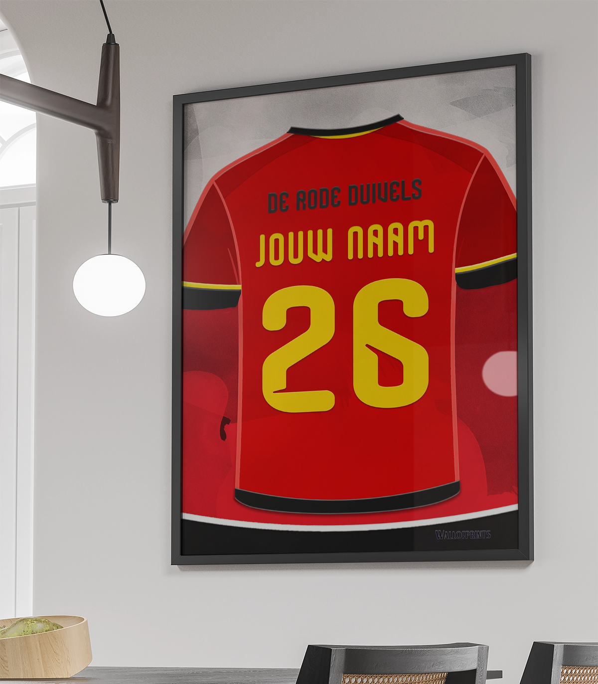 België Voetbalelftal Wanddecoratie Poster Met Lijst