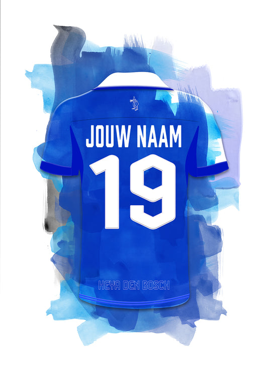 FC Den Bosch wanddecoratie - Losse poster - Voetbal fan cadeau