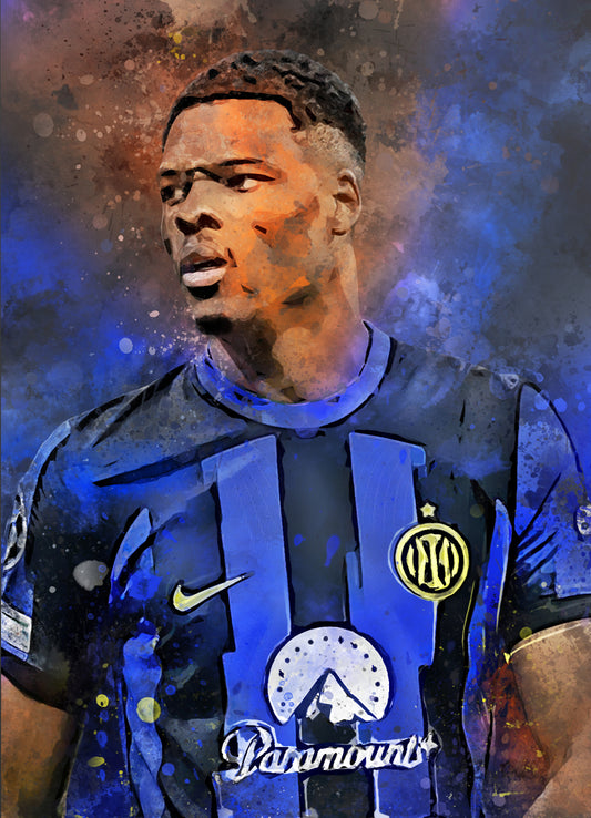 Denzel Dumfries wanddecoratie - Losse poster - Voetbal fan cadeau