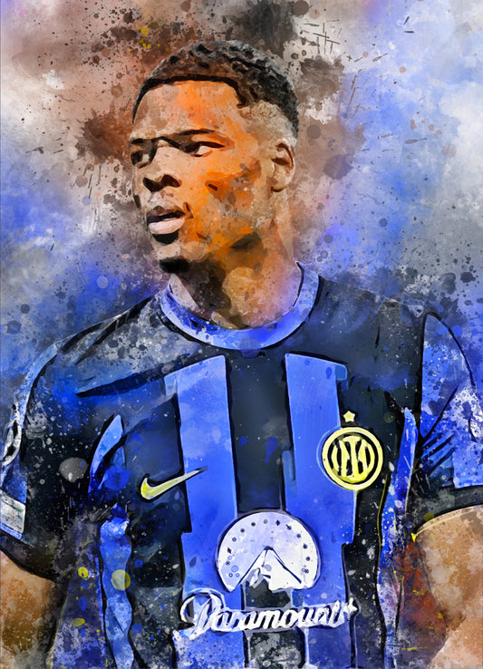 Denzel Dumfries wanddecoratie - Losse poster - Voetbal fan cadeau