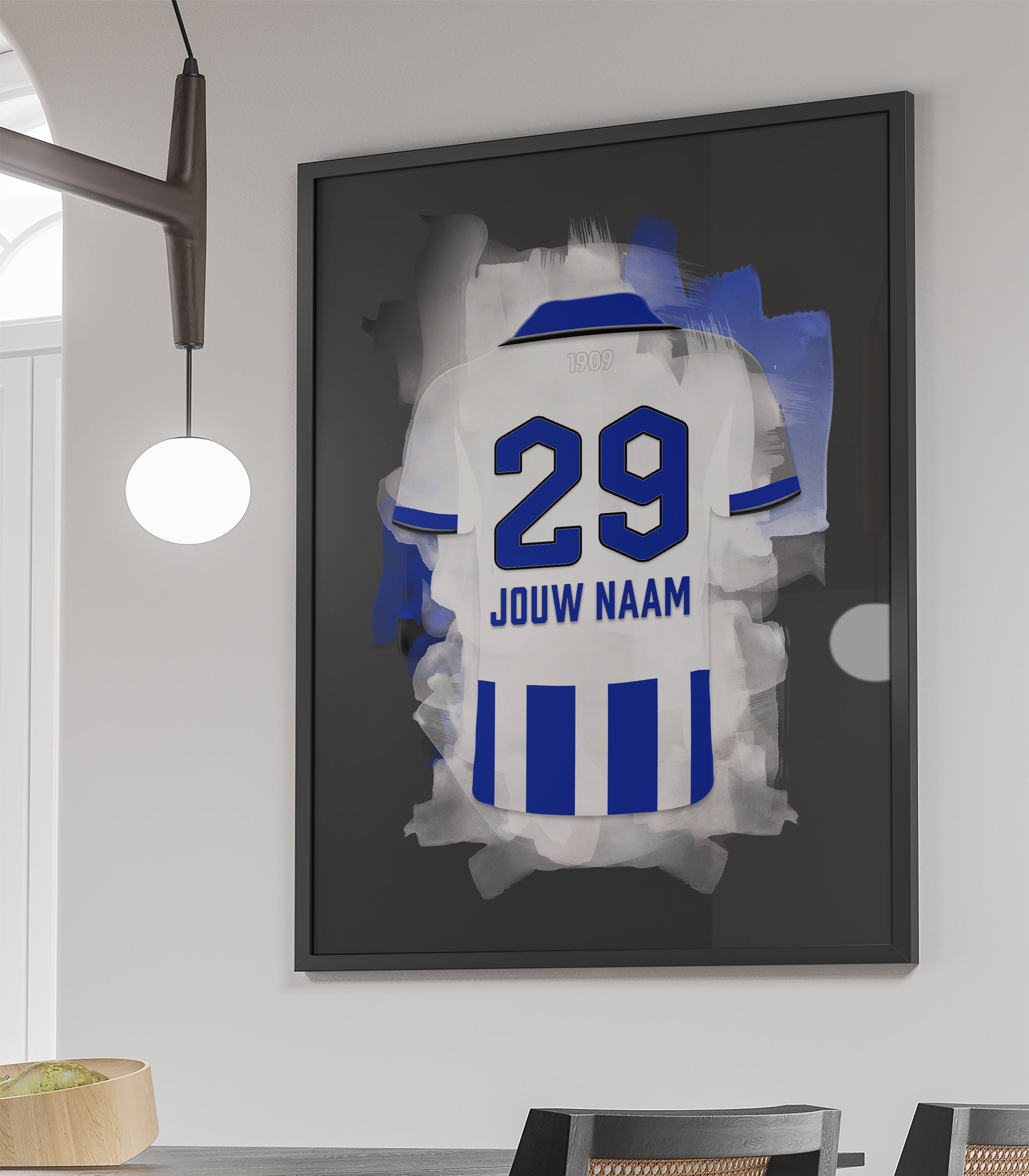 FC Eindhoven wanddecoratie - Ingelijste poster - Voetbal fan cadeau