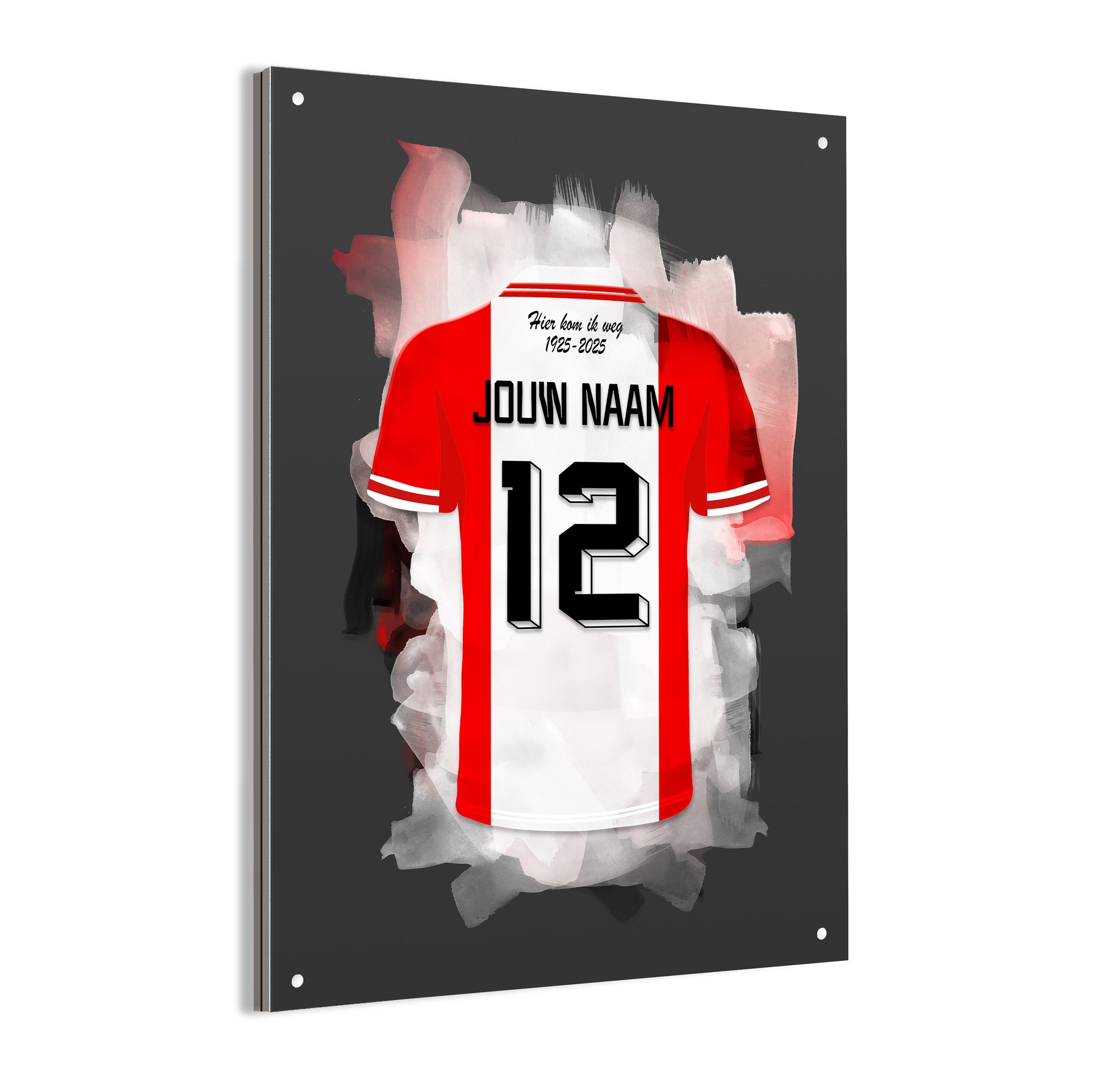 FC Emmen wanddecoratie - Dibond poster - Voetbal fan cadeau