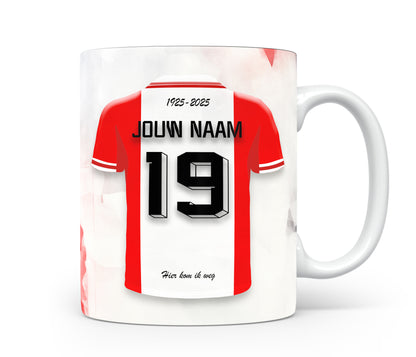 FC Emmen voetbal mok met naam - FC Emmen mok met personalisatie - Voetbal fan kado