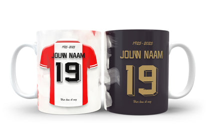 FC Emmen voetbal mok met naam - FC Emmen mok met personalisatie - Voetbal fan kado