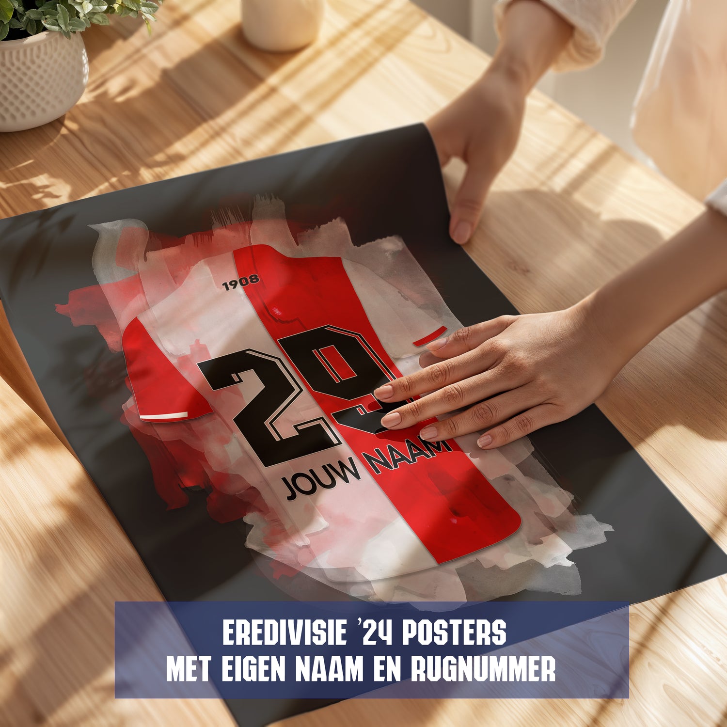 voetbalposter met eigen naam