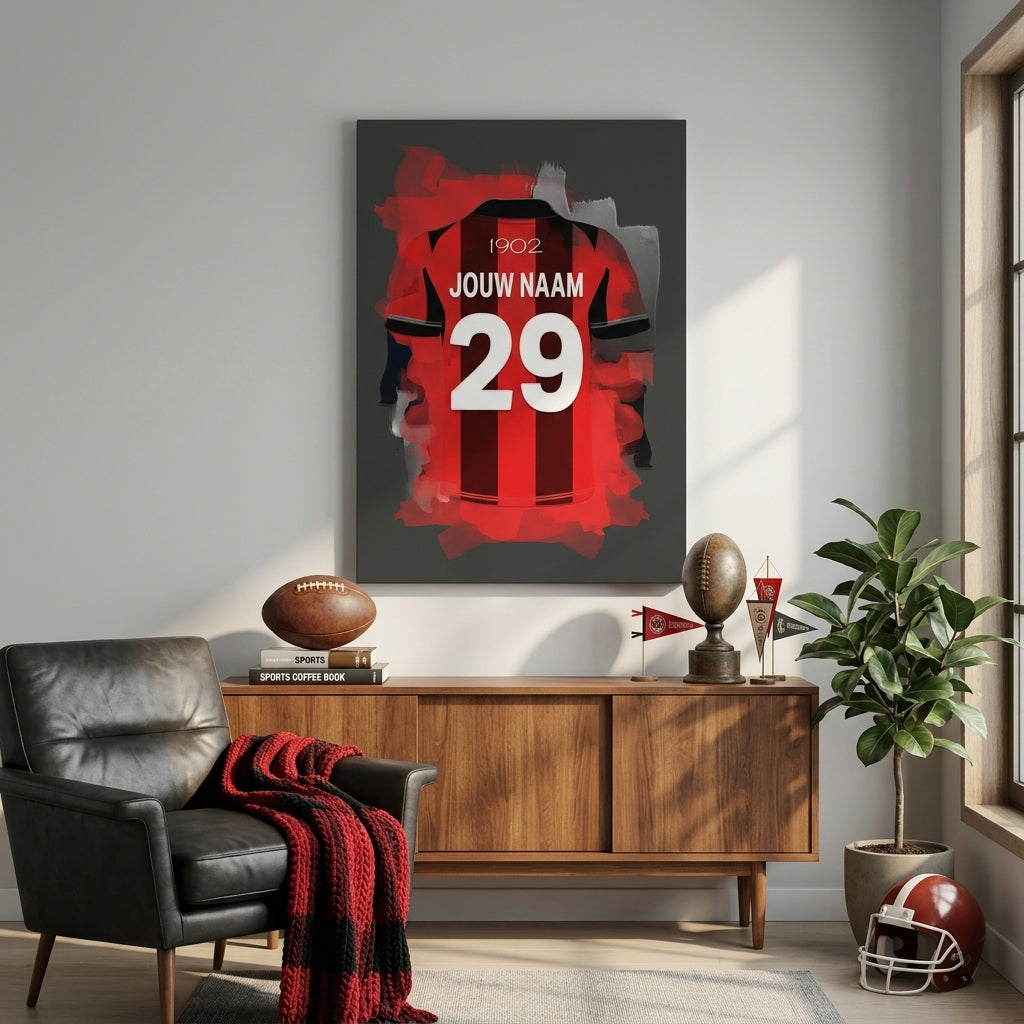 Excelsior Rotterdam Canvas Voetbal Muurdecoratie Bestellen