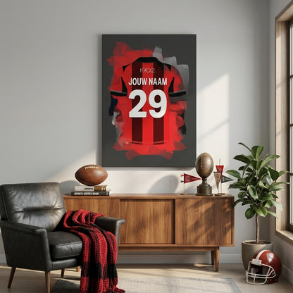 Excelsior Rotterdam Canvas Voetbal Muurdecoratie Bestellen