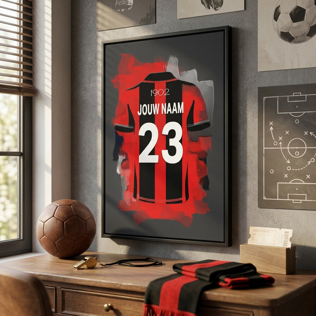 Excelsior Rotterdam Voetbal Canvas Muurdecoratie Jongenskamer Decoratie