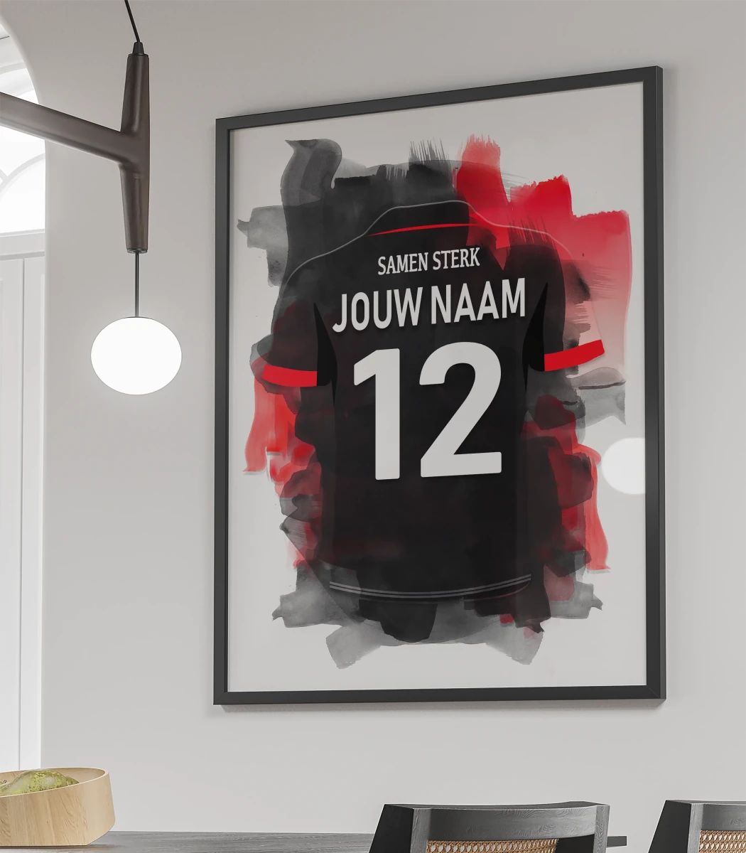 Gepersonaliseerde Excelsior Rotterdam Voetbal Poster Wanddecoratie