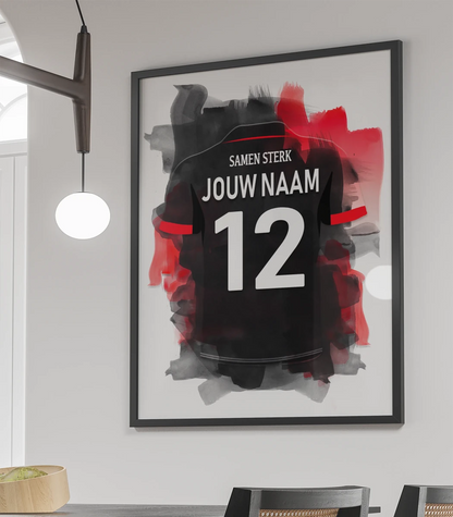 Gepersonaliseerde Excelsior Rotterdam Voetbal Poster Wanddecoratie