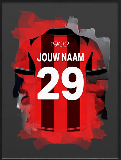 Excelsior Rotterdam Voetbal Poster Gepersonaliseerd Voetbalfan Cadeau